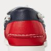 Marineblau / Rot Herren Ralph Lauren Merton Zweifarbige Leder Freizeitschuhe