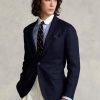 Marineblaue Anzugsakko aus weichem Leinen für Herren von Ralph Lauren Polo