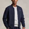 Marineblaue Bomberjacken aus Doppelstrick von Ralph Lauren für Herren