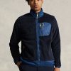 Marineblaue Fleecejacken für Herren von Ralph Lauren