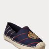 Marineblaue gestreifte Espadrilles „Cevio Crest“ von Ralph Lauren für Herren