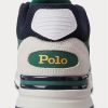 Marineblaue / goldene Ralph Lauren Trackster 200 Sneakers für Herren