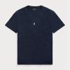Marineblaue Herren Ralph Lauren Custom Slim Fit Rundhals-T-Shirts