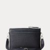 Marineblaue Kuriertaschen aus gewebtem Kalbsleder von Ralph Lauren für Herren
