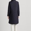 Marineblaue lange Steppjacken für Damen von Ralph Lauren