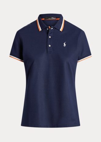 Marineblaue Poloshirts aus Jersey im Tailored Fit von Ralph Lauren für Damen