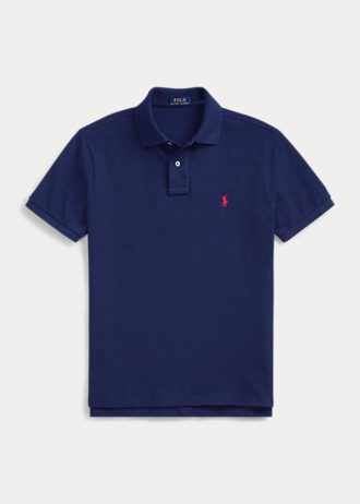 Marineblaue Poloshirts aus Netzstoff von Ralph Lauren für Herren