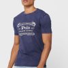 Marineblaue Poloshirts mit Rundhalsausschnitt und Logo für Herren von Ralph Lauren