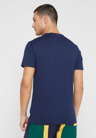 Marineblaue Poloshirts mit Rundhalsausschnitt und Logo für Herren von Ralph Lauren