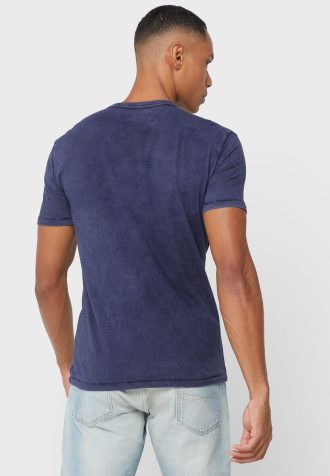 Marineblaue Poloshirts mit Rundhalsausschnitt und Logo für Herren von Ralph Lauren