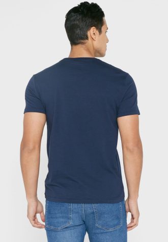 Marineblaue Poloshirts mit Rundhalsausschnitt und Logo für Herren von Ralph Lauren