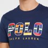 Marineblaue Poloshirts mit Rundhalsausschnitt und Logo für Herren von Ralph Lauren