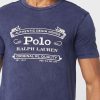Marineblaue Poloshirts mit Rundhalsausschnitt und Logo für Herren von Ralph Lauren