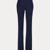 Marineblaue Ralph Lauren Alandra Stretch-Wollhose für Damen