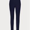 Marineblaue Ralph Lauren Annie Skinny-Hose aus Stretchwolle für Damen