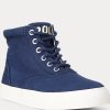 Marineblaue Ralph Lauren Bryn High-Top-Sneakers für Damen