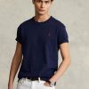Marineblaue Ralph Lauren Classic Fit Heavyweight Jersey T-Shirts für Herren
