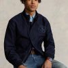 Marineblaue Ralph Lauren Deckjacken mit Grafik für Herren