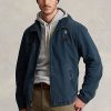 Marineblaue Ralph Lauren Denim-Kapuzenjacken für Herren
