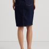 Marineblaue Ralph Lauren Denim-Röcke für Damen