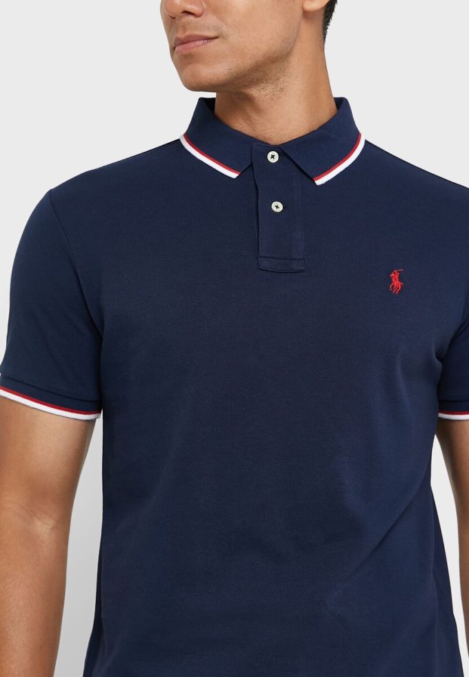 Marineblaue Ralph Lauren Essential Poloshirts für Herren