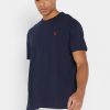 Marineblaue Ralph Lauren Essential T-Shirts mit Rundhalsausschnitt für Herren
