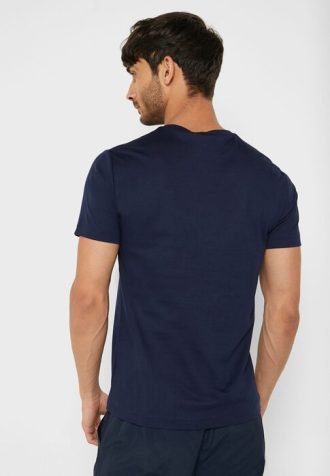 Marineblaue Ralph Lauren Essential T-Shirts mit Rundhalsausschnitt für Herren