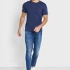 Marineblaue Ralph Lauren Essential T-Shirts mit Rundhalsausschnitt für Herren