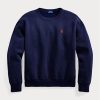 Marineblaue Ralph Lauren Fleece-Pullover-Sweatshirts für Damen