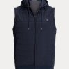 Marineblaue Ralph Lauren Hybrid-Kapuzenweste für Herren