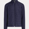 Marineblaue Ralph Lauren Hybrid-Mockneck-Jacken für Herren
