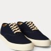 Marineblaue Ralph Lauren Indigo Canvas Sneakers für Damen
