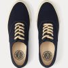 Marineblaue Ralph Lauren Indigo Canvas Sneakers für Damen
