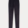 Marineblaue Ralph Lauren Leggings aus Lammfell-Wildleder für Damen