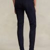 Marineblaue Ralph Lauren Leggings aus Lammfell-Wildleder für Damen