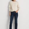 Marineblaue Ralph Lauren Low-Rise Straight Curvy Jeans für Damen