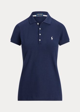 Marineblaue Ralph Lauren Performance-Poloshirts im Tailored Fit für Damen