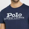 Marineblaue Ralph Lauren T-Shirts mit Brustlogo für Herren