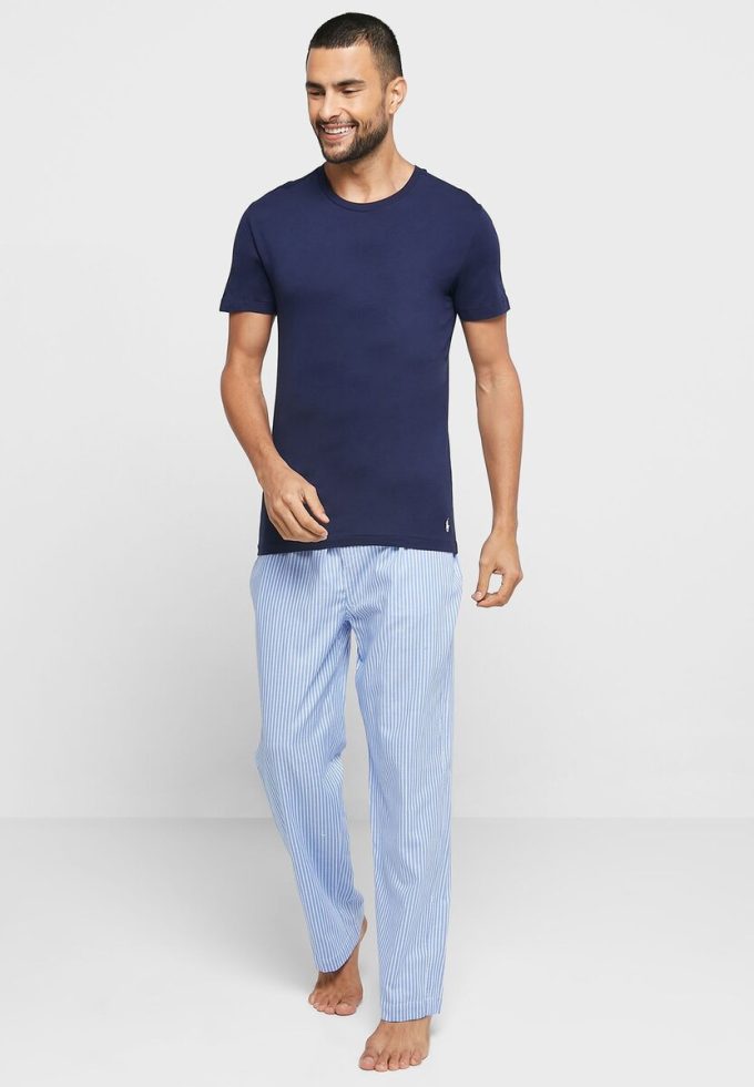 Marineblaue Ralph Lauren T-Shirts mit Rundhalsausschnitt im 3er-Pack für Herren