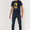Marineblaue Ralph Lauren T-Shirts mit Rundhalsausschnitt und Print für Herren