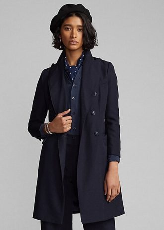 Marineblaue Ralph Lauren Woll-Serge-Jacken für Damen