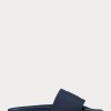 Marineblaue/rote Ralph Lauren Signature Pony-Hausschuhe für Herren