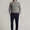 Marineblaue Slim Fit-Hose aus Wolltwill für Herren von Ralph Lauren