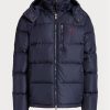 Marineblaue wasserabweisende Daunenjacken von Ralph Lauren für Herren