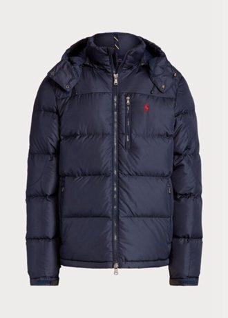 Marineblaue wasserabweisende Daunenjacken von Ralph Lauren für Herren