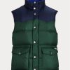 Marineblaue wasserabweisende Daunenweste im Westernstil von Ralph Lauren für Herren