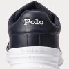 Marineblaue / weiße Herren-Sneakers aus Leder von Ralph Lauren Heritage Court II