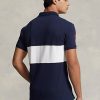 Marineblaue/weiße Poloshirts aus Netzstoff mit großem Pony von Ralph Lauren für Herren