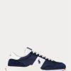 Marineblaue / weiße Ralph Lauren Train 89 Wildleder- und Oxford-Sneaker für Herren