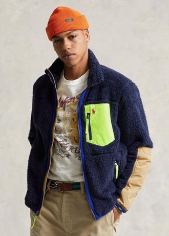Marineblaue winddichte Hybridjacken von Ralph Lauren für Herren
